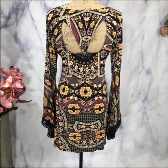 Patrons Of Peace 70s Gypsy Witchy Boho Dress Size Small - Picture 6 of 10